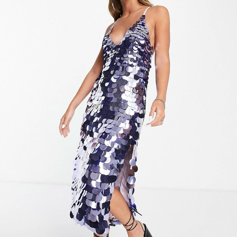 ASOS disc sequin cami dress